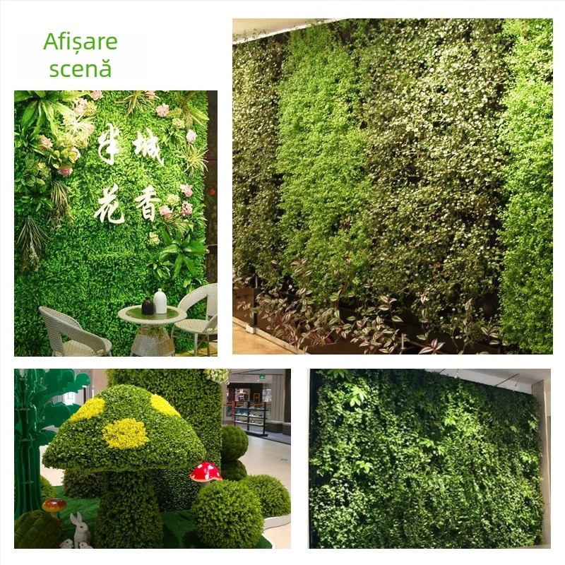 Perete vegetal sintetic cu iarbă Milan pentru balcon