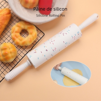 Rulou din silicon personalizat, cu cilindru rotativ – unelte de patiserie manuale