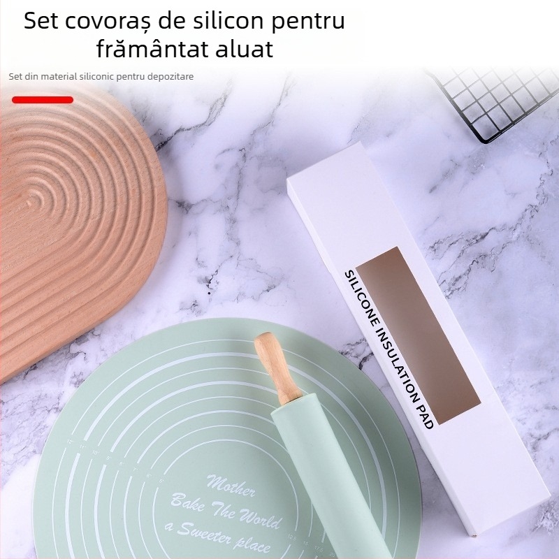 Set făcăleț din silicon cu covoraș de frământat — dimensiune medie