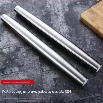 Rulou de aluat din oțel inoxidabil 304, pentru uz casnic, rulou mic pentru aluat și paste