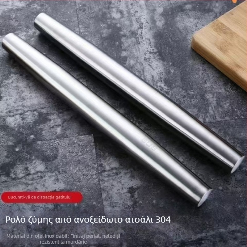 Rulou de aluat din oțel inoxidabil 304, pentru uz casnic, rulou mic pentru aluat și paste