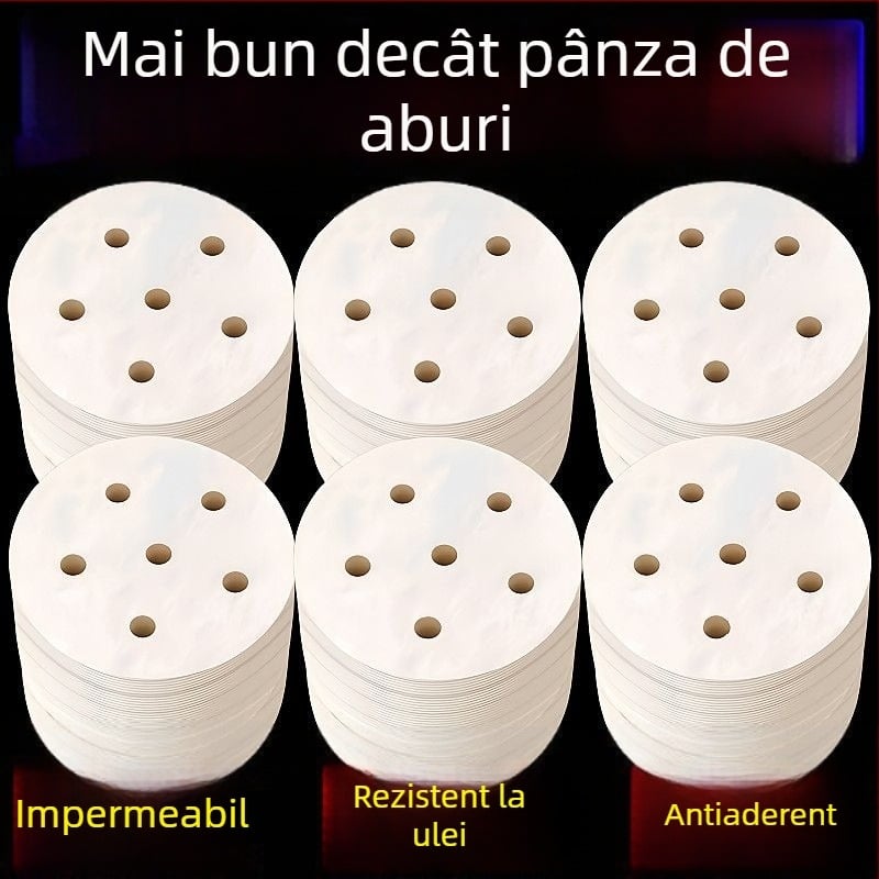 Covoraș de abur pentru bucătărie, pânză de abur pentru chifle și gătit la abur, strat antiaderent pentru tavă și oală, hârtie de abur