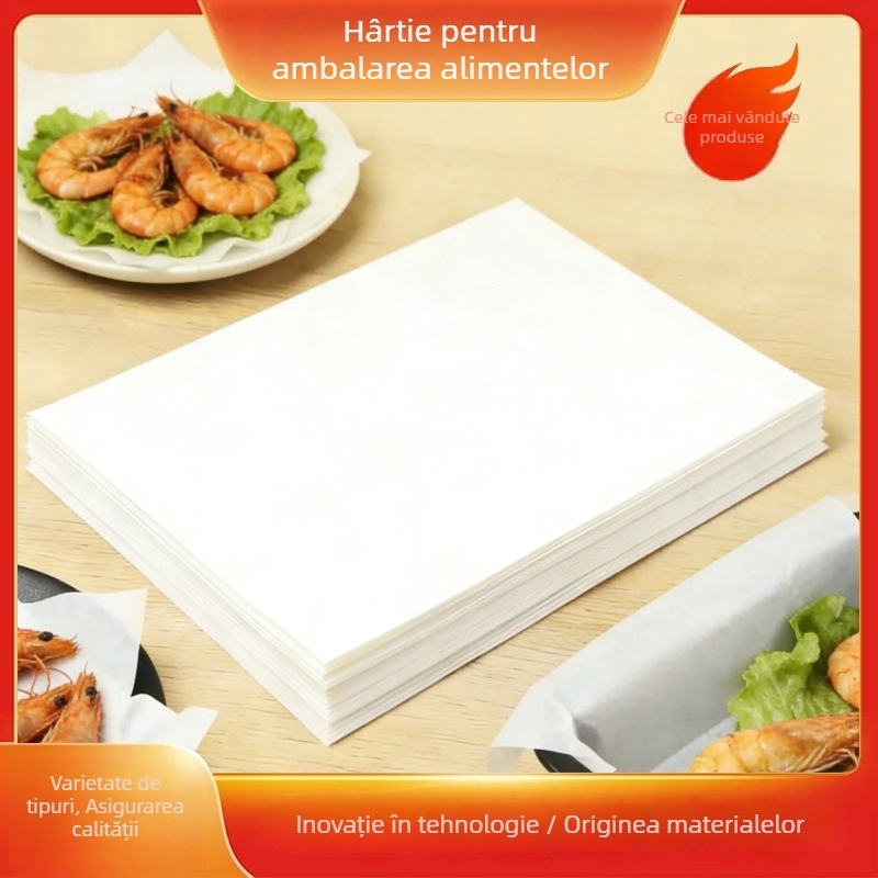 Hârtie de copt cu acoperire din silicon, dreptunghiulară, antiaderentă, pentru cuptor – pentru coacere de pește și carne