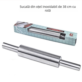 Rolă din oțel inoxidabil pentru foi de gyoză, antiaderent, design minimalist modern