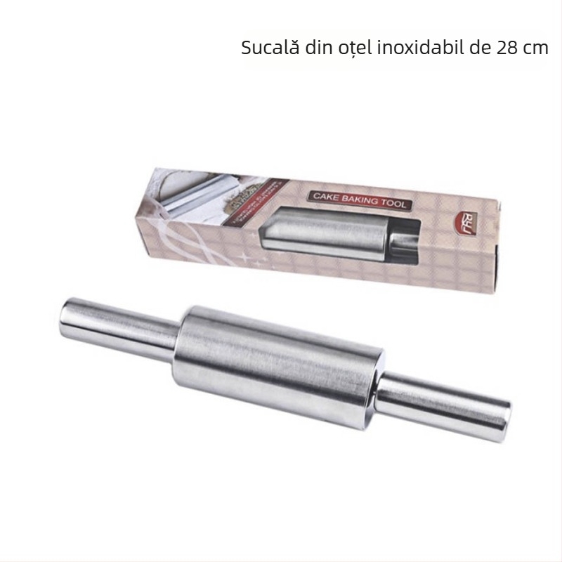 Rolă din oțel inoxidabil pentru foi de gyoză, antiaderent, design minimalist modern