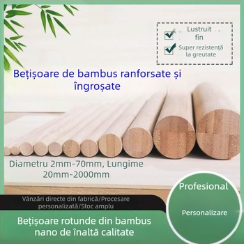 Set de bețe din bambus: bețe goale și din bambus compozite, bețe rotunde pentru corectarea posturii, stâlpi pentru cort și sucitor de bucătărie