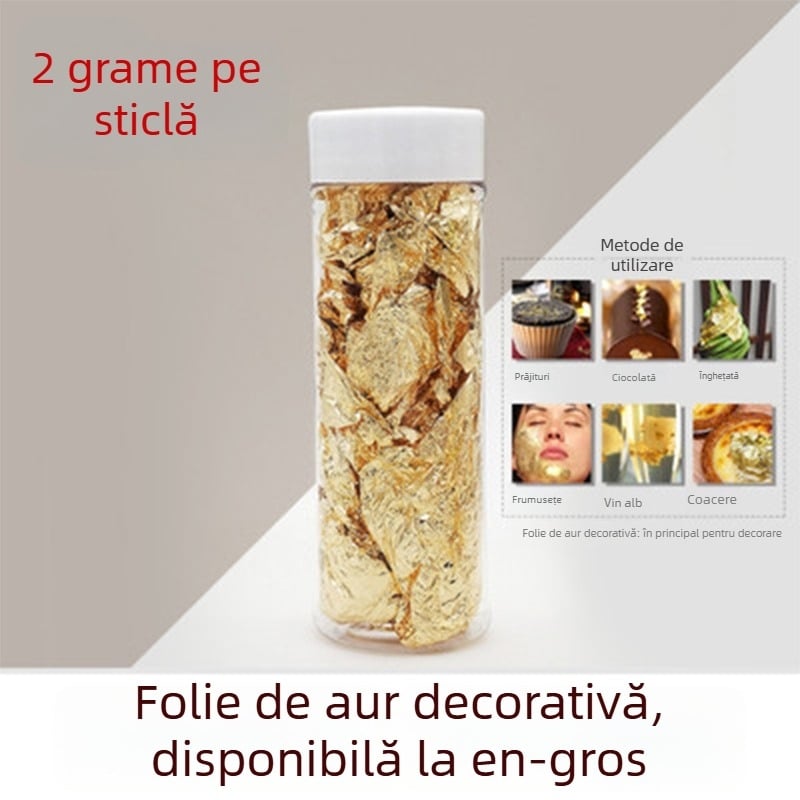 Hârtie de copt cu folie de aur – 2 gsm pentru prăjituri și deserturi