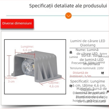 Spot LED exterior mic, lumină de colț impermeabilă pentru trasee și scări, iluminare laterală translucidă pentru hol