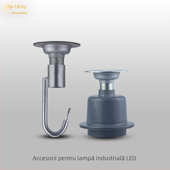 Lumină suspendată industrială cu cadru lung pe șină pentru depozit, fabrică și birou – IP66, set complet de accesorii