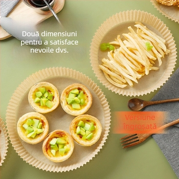 Camellia hârtie de unică folosință pentru friteuza cu aer, hârtie absorbantă pentru ulei, hârtie de copt cu față dublă, calitate alimentară