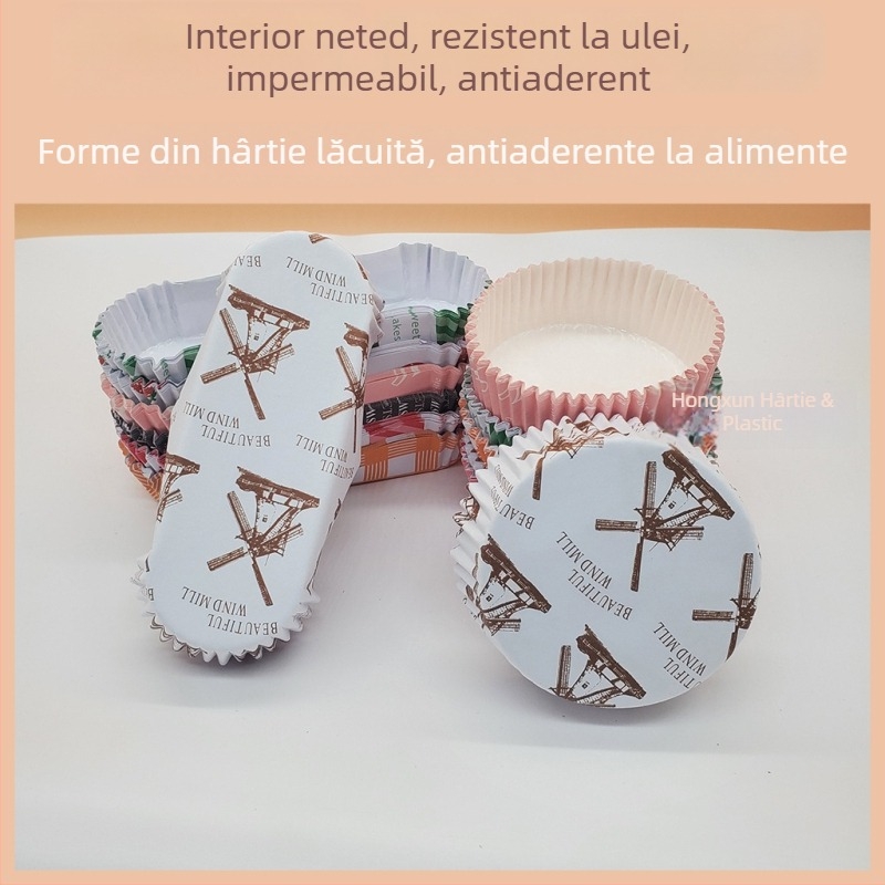 Hârtie de copt cu acoperire – tavă din hârtie, în formă de barcă, pentru pâine și cârnat, antiaderent, kraft paper rezistent la grăsimi
