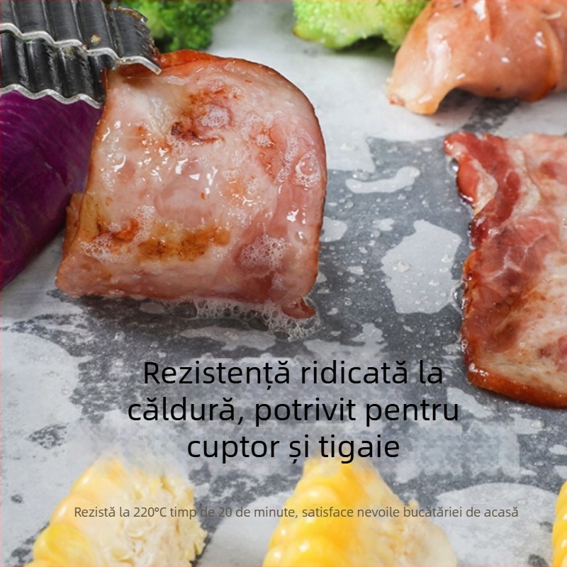 Hârtie de copt circulară din silicon, rezistentă la temperaturi înalte pentru friteuză cu aer, absorbantă de ulei