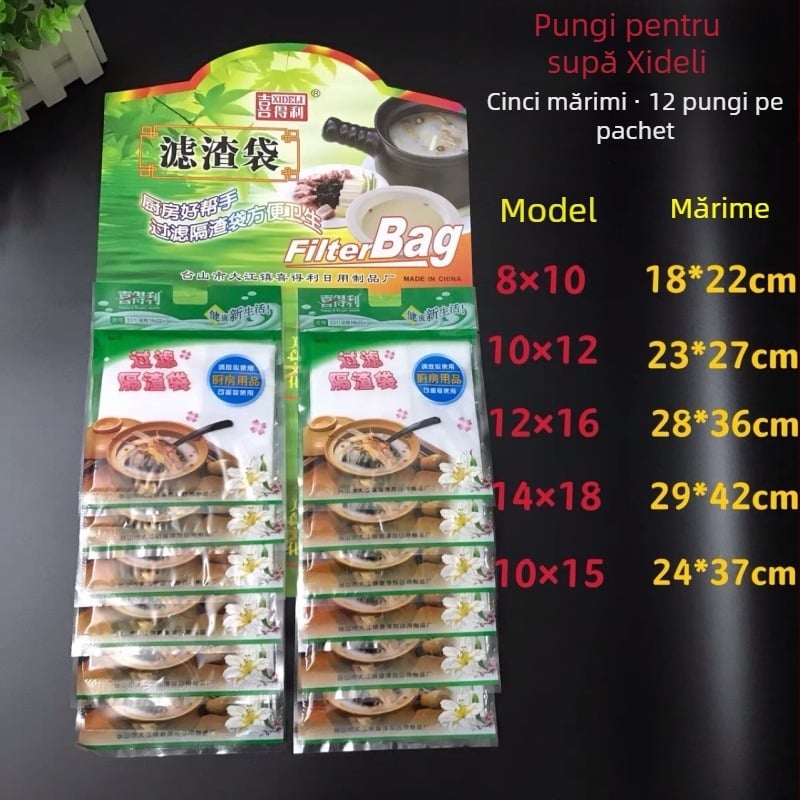 Pungi din bumbac pentru supă, filtre pentru plante medicinale, marinare, lapte de soia, supă de pește, ceai de plante și coacere