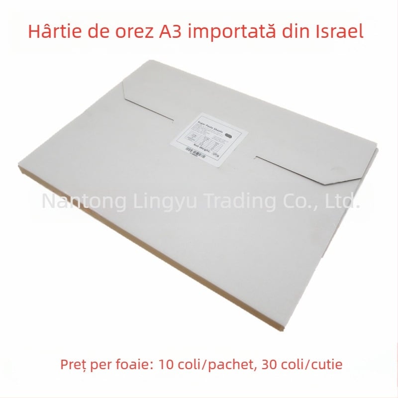 Hârtie fondant comestibilă A3 pentru imprimare torturi – hârtie foto digitală pentru torturi