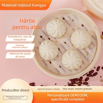 Hârtie pentru abur, antiaderentă, rotundă, pentru gătit la abur chifle