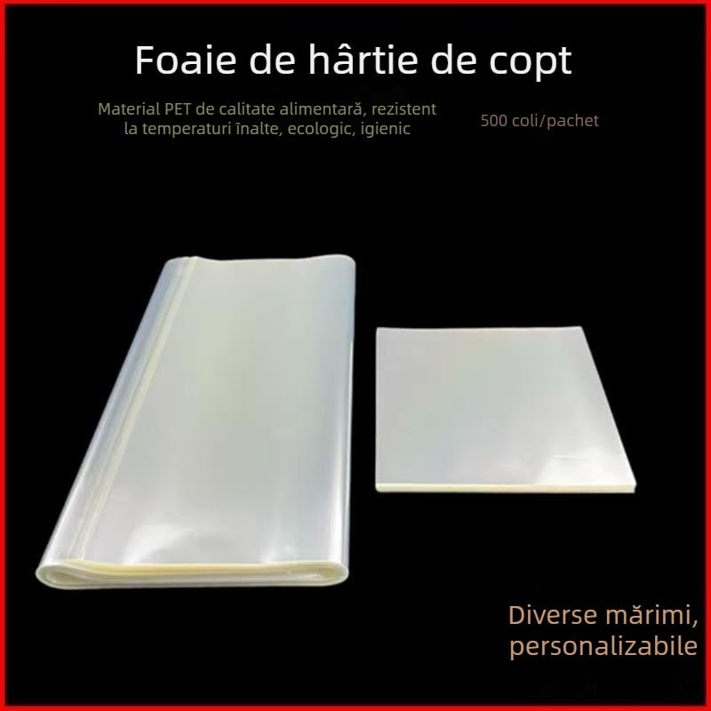 Hârtie de copt transparentă cu acoperire PE pentru pâine și prăjituri