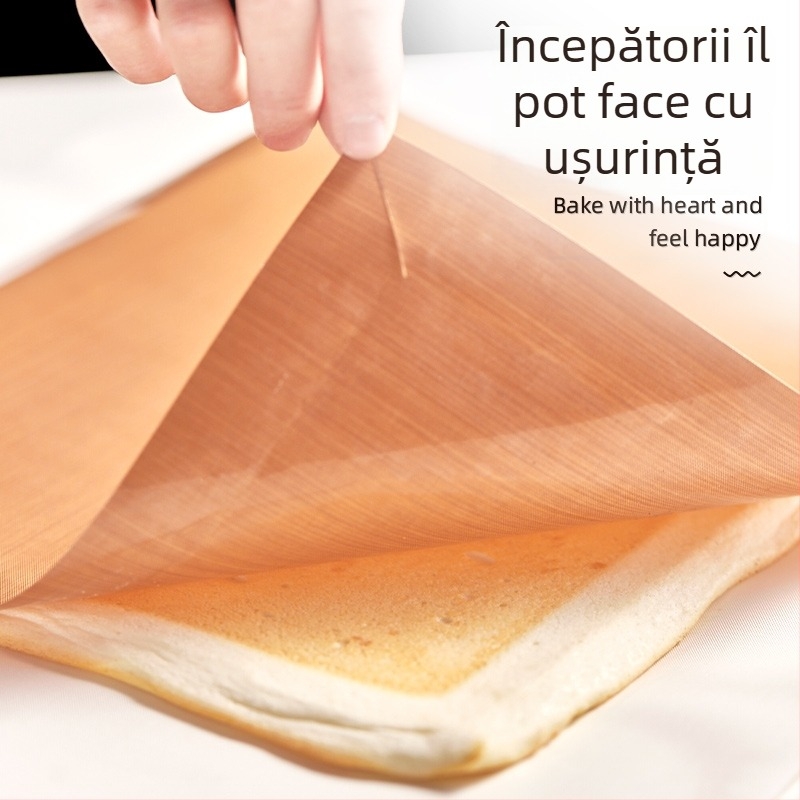 Pânză de gătit cu teflon, de calitate alimentară, reutilizabilă, rezistentă la temperaturi înalte, poate fi tăiată