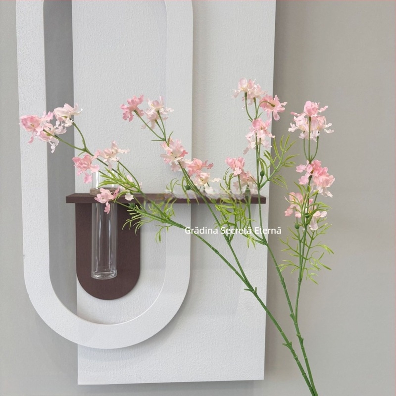 Flori artificiale din mătase: flori mici mov pentru decor rustic de acasă, nunți și recuzită pentru fotografie
