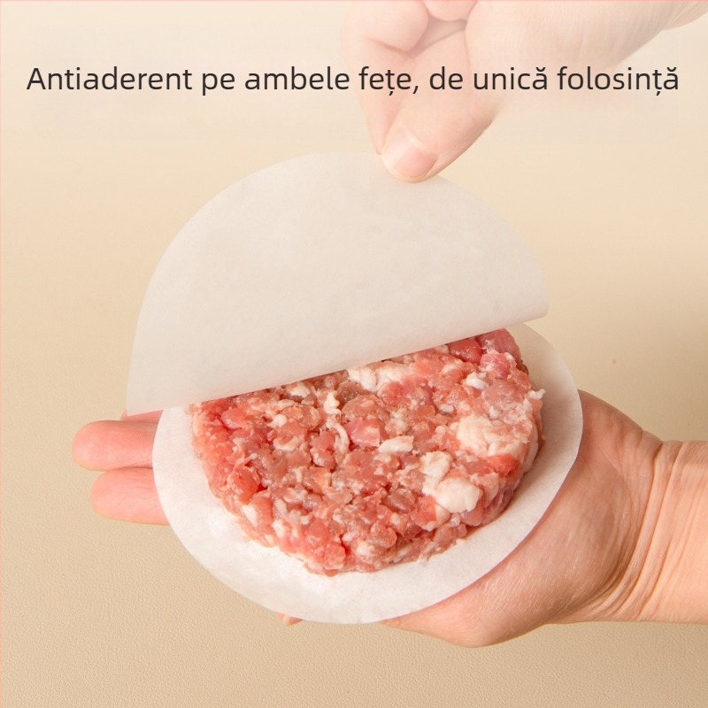 Hârtie pentru chiftele de hamburger, rezistentă la grăsimi, antiaderentă, absorbantă de ulei, pentru grătar și chiftele congelate