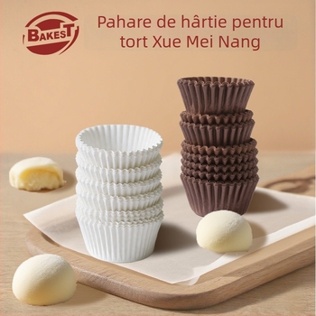 Tăvi de hârtie de copt de unică folosință și pahare de hârtie pentru prăjituri, rezistente la temperaturi, antiaderente, potrivite pentru cuptor și rezistente la ulei.