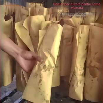 Hârtie Kraft acoperită cu siliconă 42 g/m² pentru slănină afumată – temperatură înaltă, alimentară, de unică folosință, anti-aderentă, rezistentă la ulei și praf