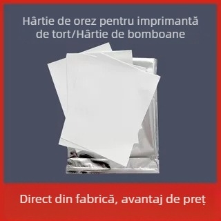 A3 hârtie de zahăr comestibilă și hârtie de orez lipicioasă pentru imprimare pe prăjituri – foi fondant pentru prăjituri cu fotografii