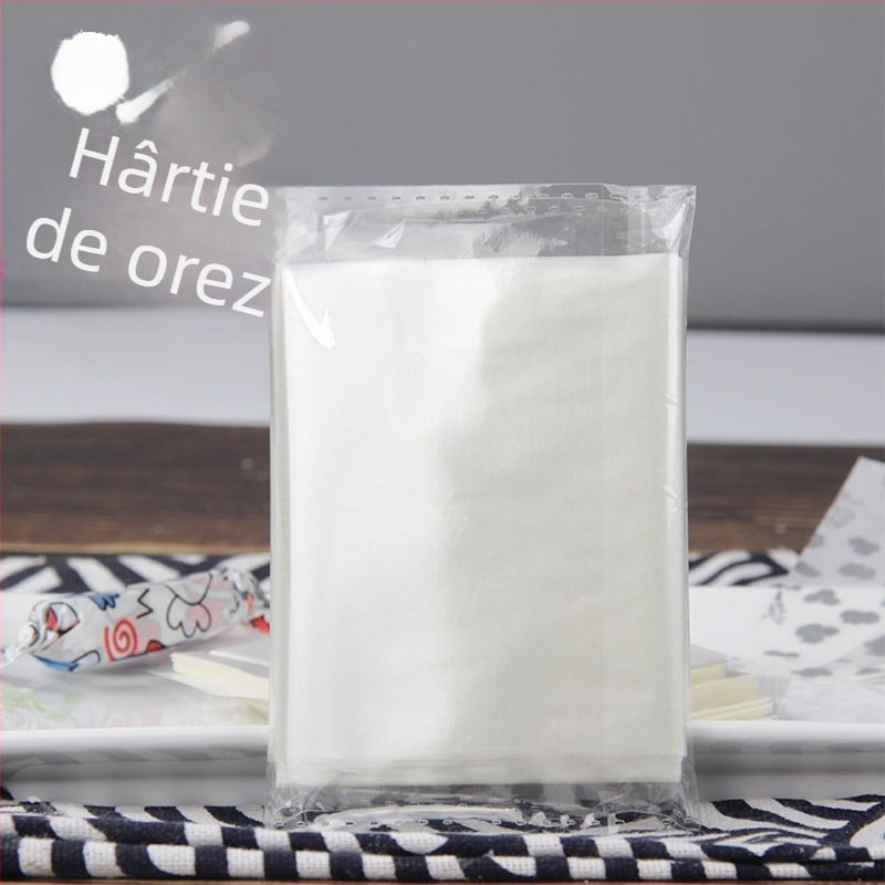 Hârtie de orez lipicioasă, folie comestibilă pentru nugat, material DIY, 500 de coli în cutie
