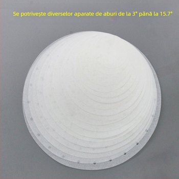 Hârtie de abur circulară, de unică folosință, cu acoperire de silicon, antiaderentă, rezistentă la aburi