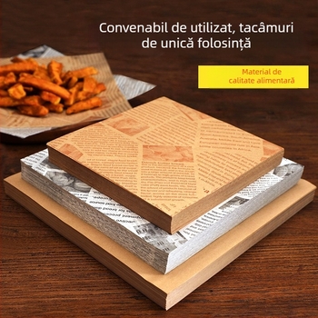 Hârtie groasă, absorbantă de ulei, pentru gustări, hamburgeri și sandvișuri