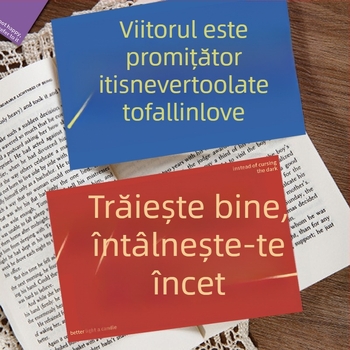 15 carduri cu citate încurajatoare – mesaje calde pentru decorul casei, autoadhesive pentru perete DIY