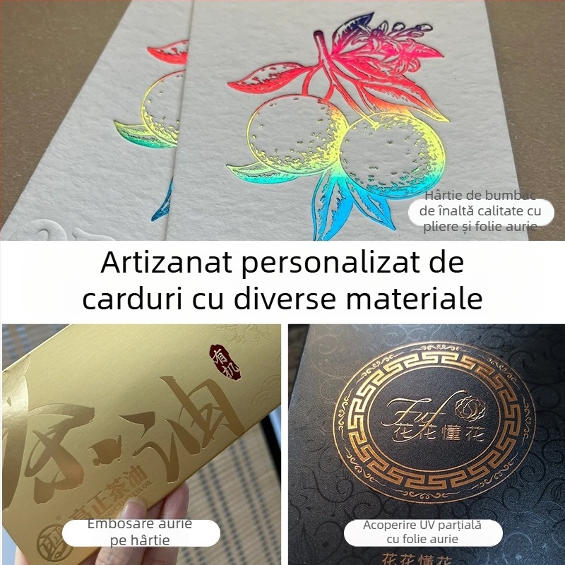 Carduri personalizate: felicitări pliabile de lux pentru ziua de naștere și urări de absolvire, imprimare premium