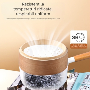 Hârtie pentru aburi, de unică folosință, rotundă, alb natural, pentru aburirea pâinilor și chifle