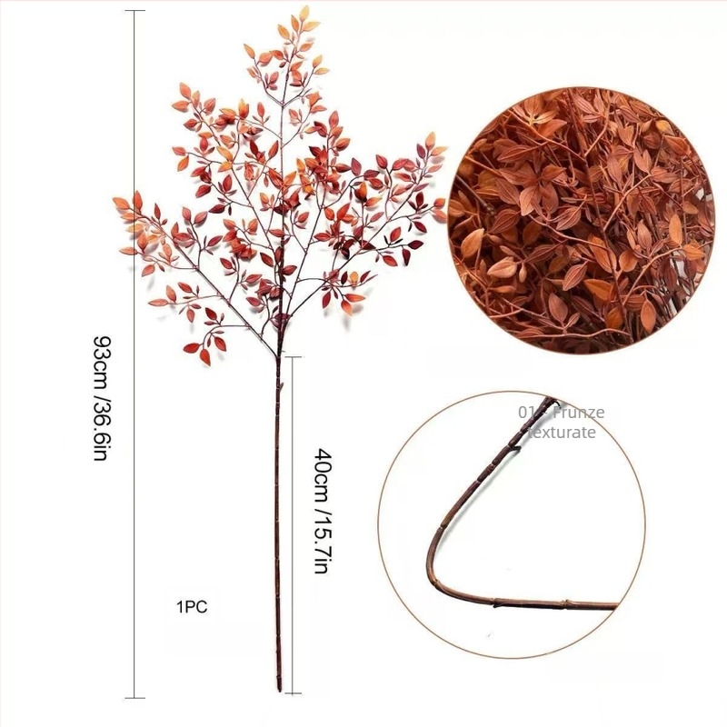 Plantă artificială de nandina bambus cu cinci brațe, decor pentru nunți și amenajări peisagistice