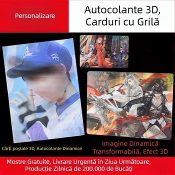 Carte poștală cu stea și autocolant 3D transformabil - animație, card stereoscopic, personalizabil