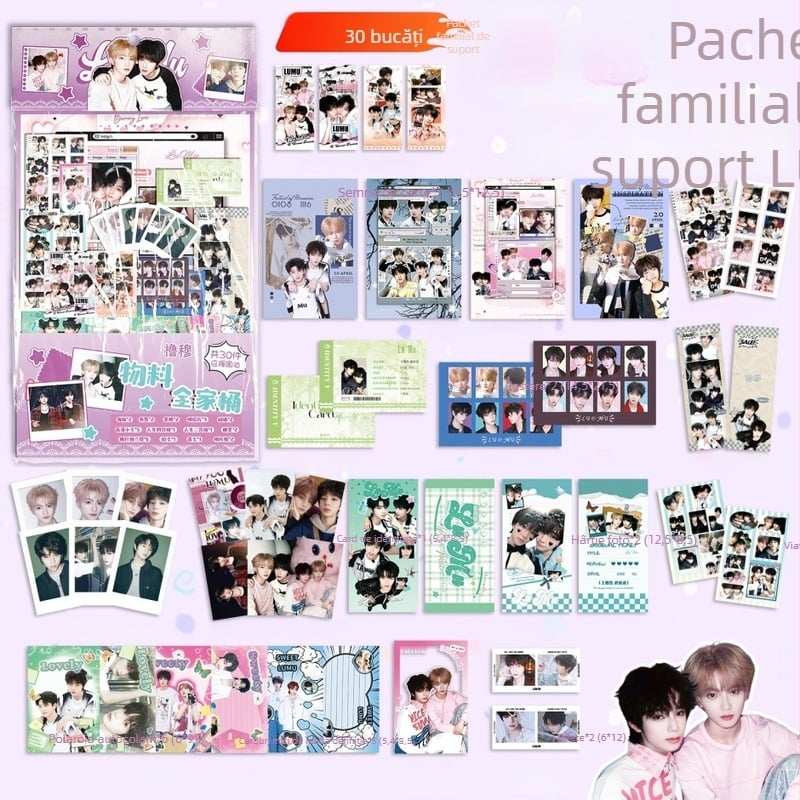 CP Family Bucket geantă norocoasă cu 30 de cadouri, merch de vedete, card LOMO și fotografii Polaroid într-o pungă surpriză