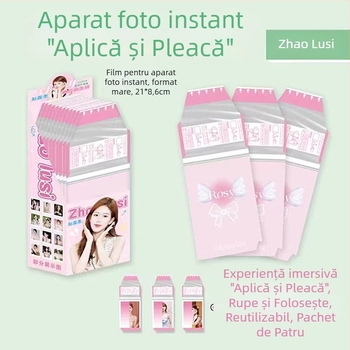 Carte poștală în stil Polaroid cu fotografie detașabilă, design japonez, cadou pentru prietene