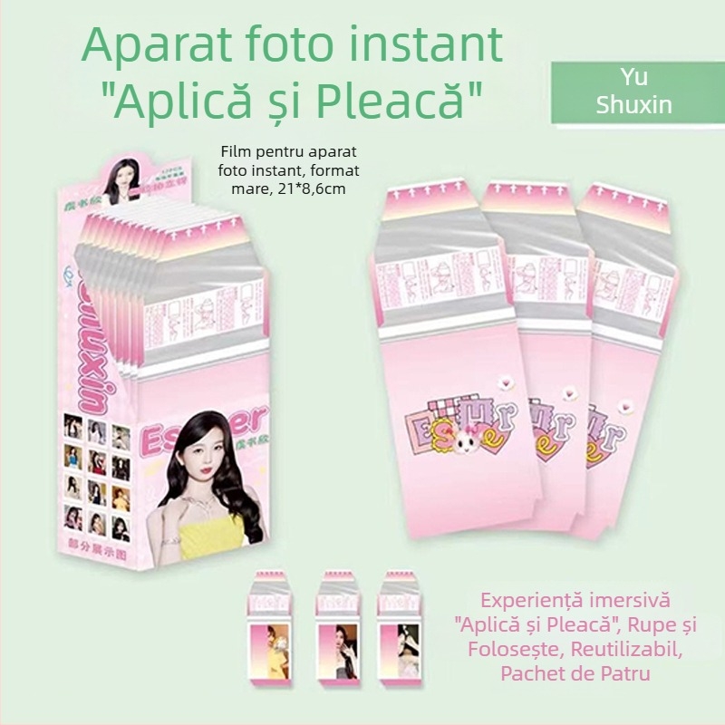 Carte poștală în stil Polaroid cu fotografie detașabilă, design japonez, cadou pentru prietene