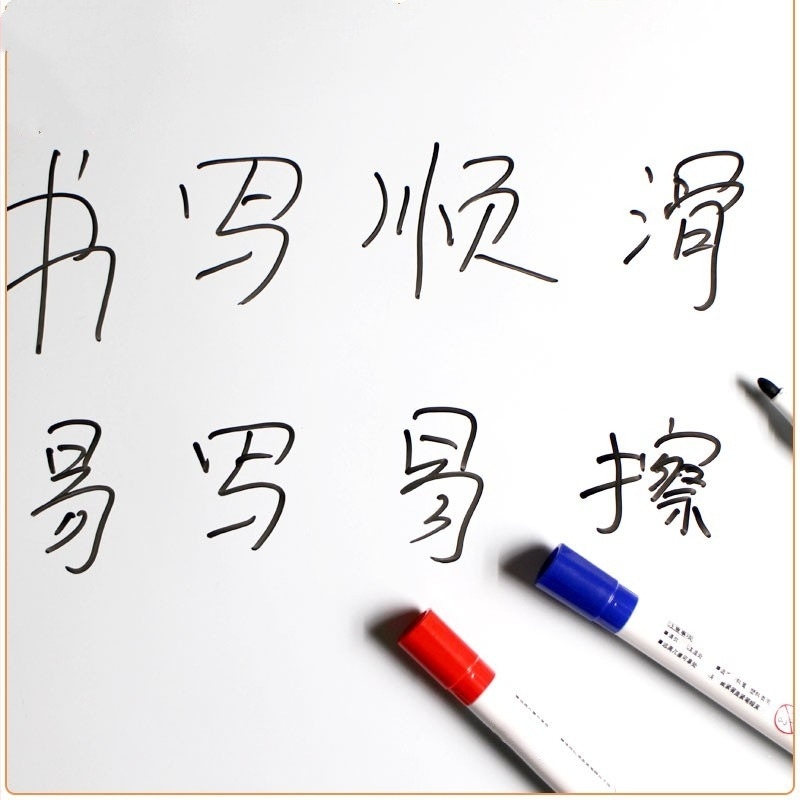 6817 Marker pentru tablă albă pe bază de apă – negru, roșu, albastru – cerneală reîncărcabilă, ștergere ușoară