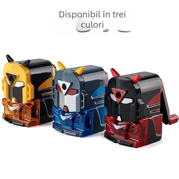 Yunfeng 9129 Ascuțitoare de creioane mari cu personaj Transformer, manuală, mecanism rotativ