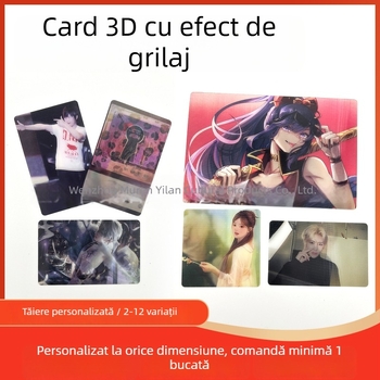 Carte imprimată cu gradient, card 3D transformabil, card creativ cu două moduri, magnet pentru frigider cu desen animat personalizabil
