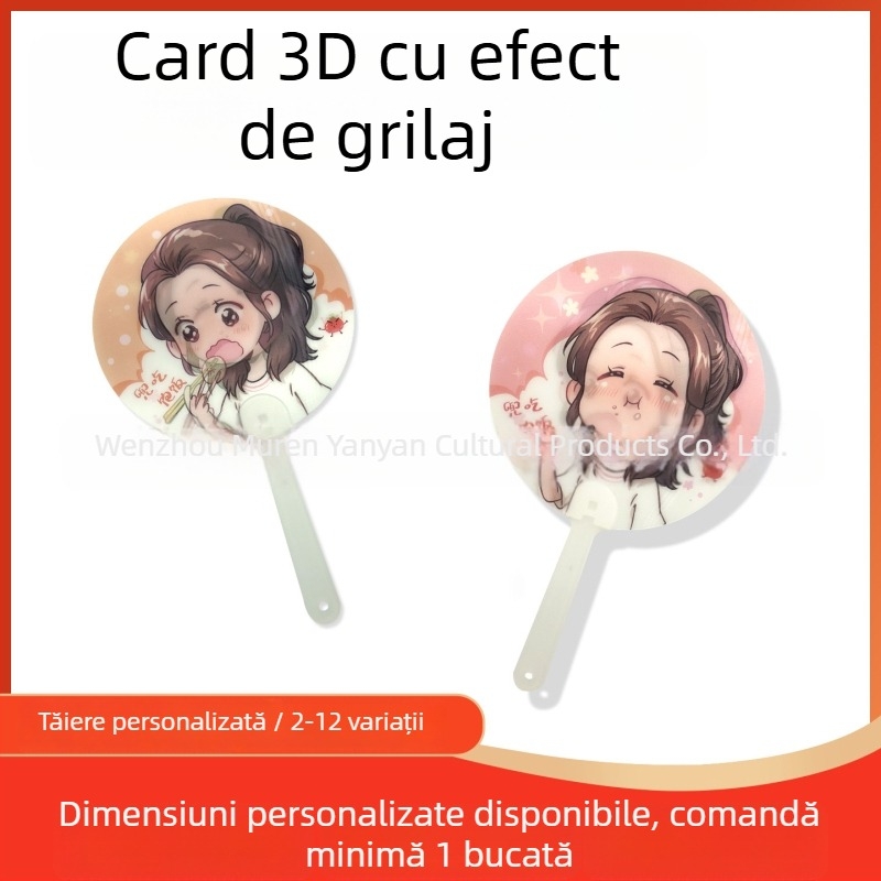 Carte imprimată cu gradient, card 3D transformabil, card creativ cu două moduri, magnet pentru frigider cu desen animat personalizabil