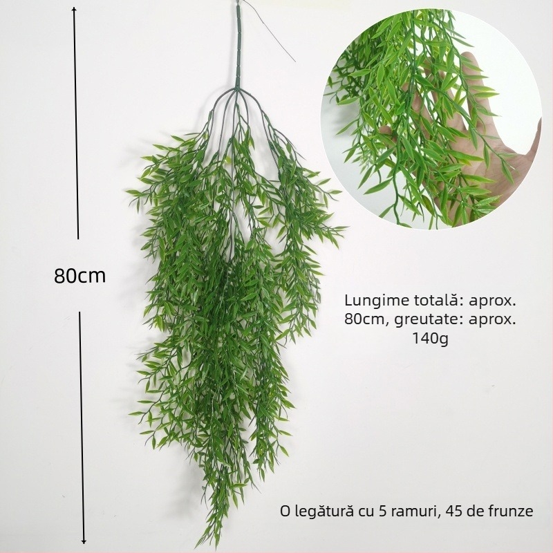 Viță artificială cu frunze de salcie, decor de perete, plantă din plastic