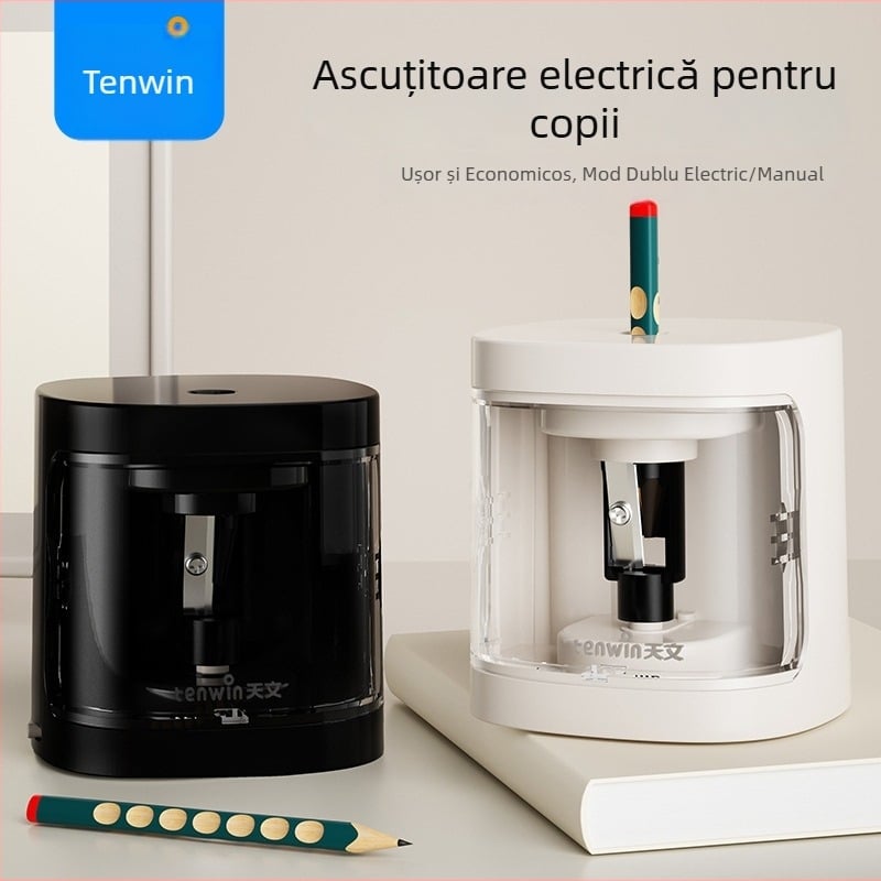 Ascuțitor electric de creioane astronomic, compact, automat pentru copii acasă, model S8320