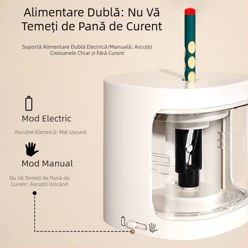 Ascuțitor electric de creioane astronomic, compact, automat pentru copii acasă, model S8320
