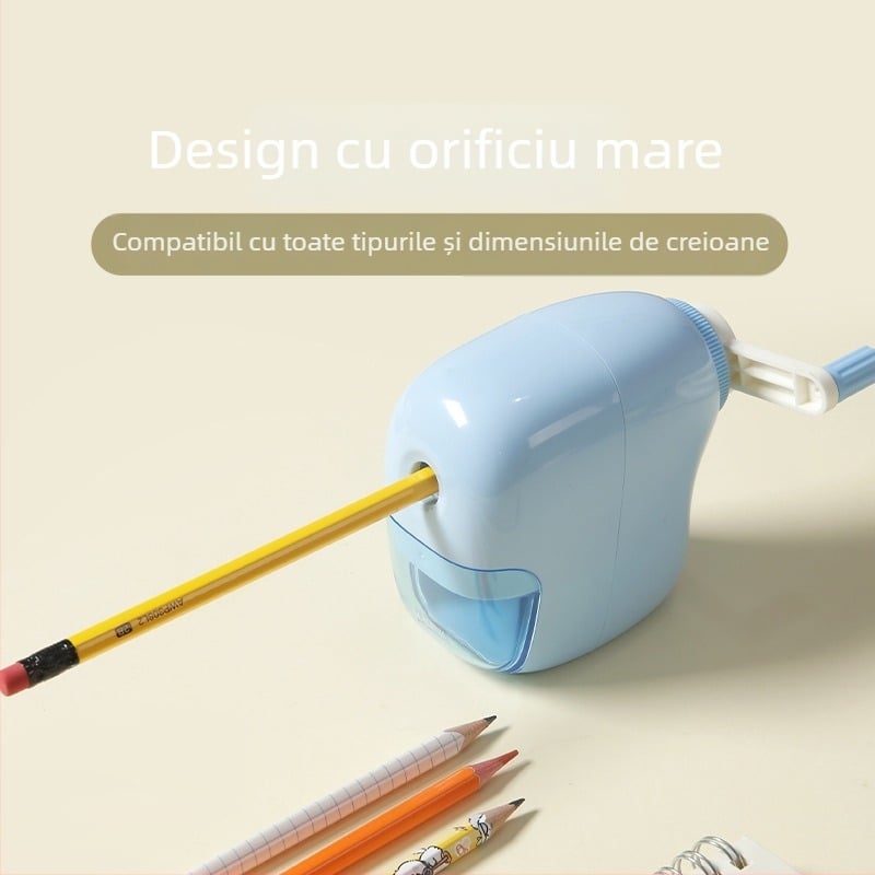 APS906AL ascuțitor de creioane manual, grosimi reglabile, pentru elevii din învățământ primar și studenți la arte