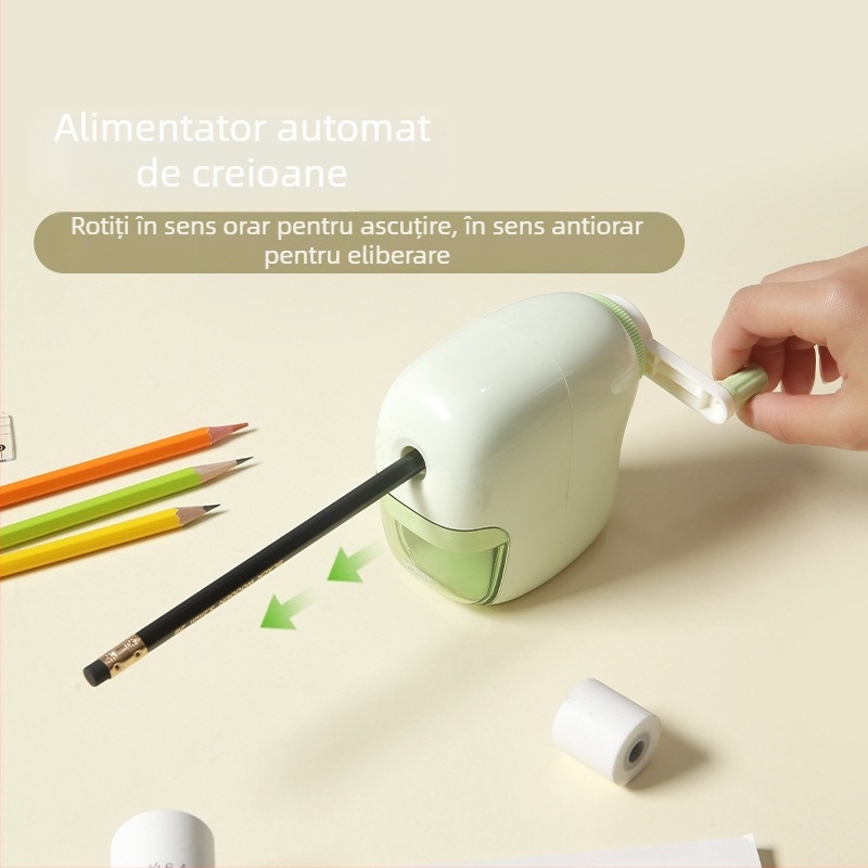 APS906AL ascuțitor de creioane manual, grosimi reglabile, pentru elevii din învățământ primar și studenți la arte