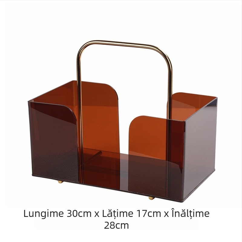 Raft de reviste în nuanță amber, piesă decorativă modernă pentru living și balcon