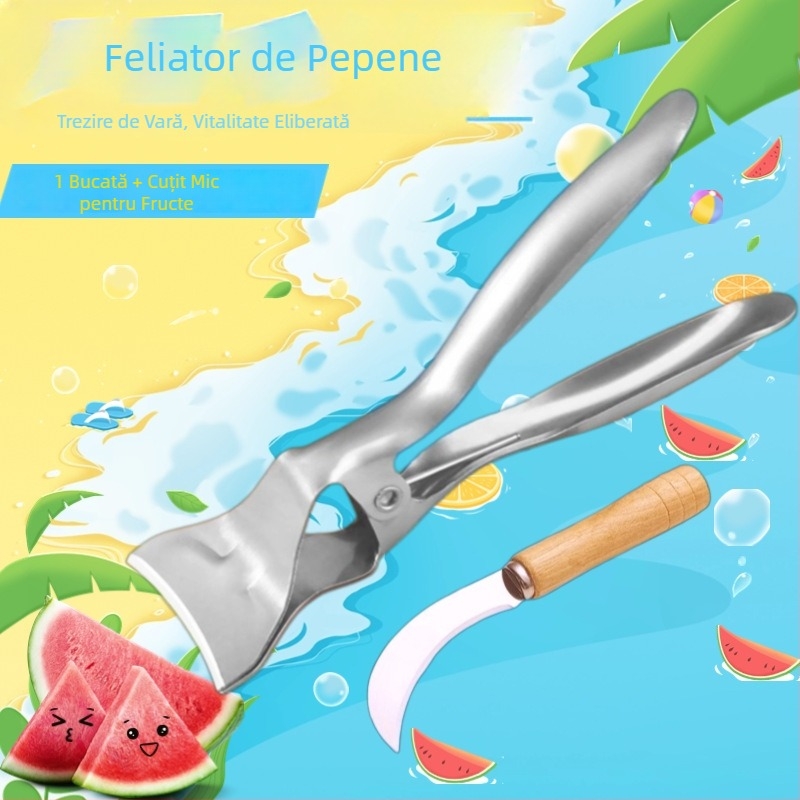 Instrument din oțel inoxidabil pentru deschiderea și tăierea pepenului