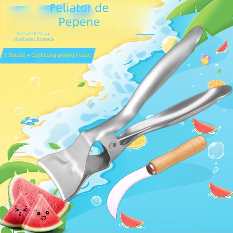 Instrument din oțel inoxidabil pentru deschiderea și tăierea pepenului