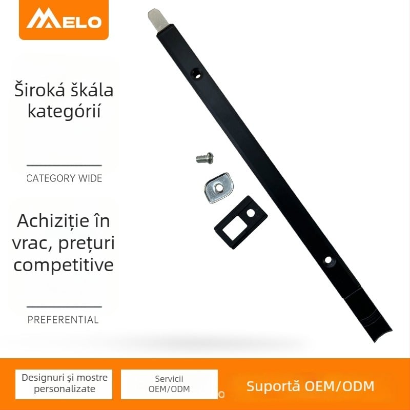 Încuietoare pentru uși/ferestre din aluminiu cu izolație termică, pentru plase, profil din aliaj de aluminiu și oțel plastic, canal conform standardelor europene, montaj ascuns și la vedere, sus-jos